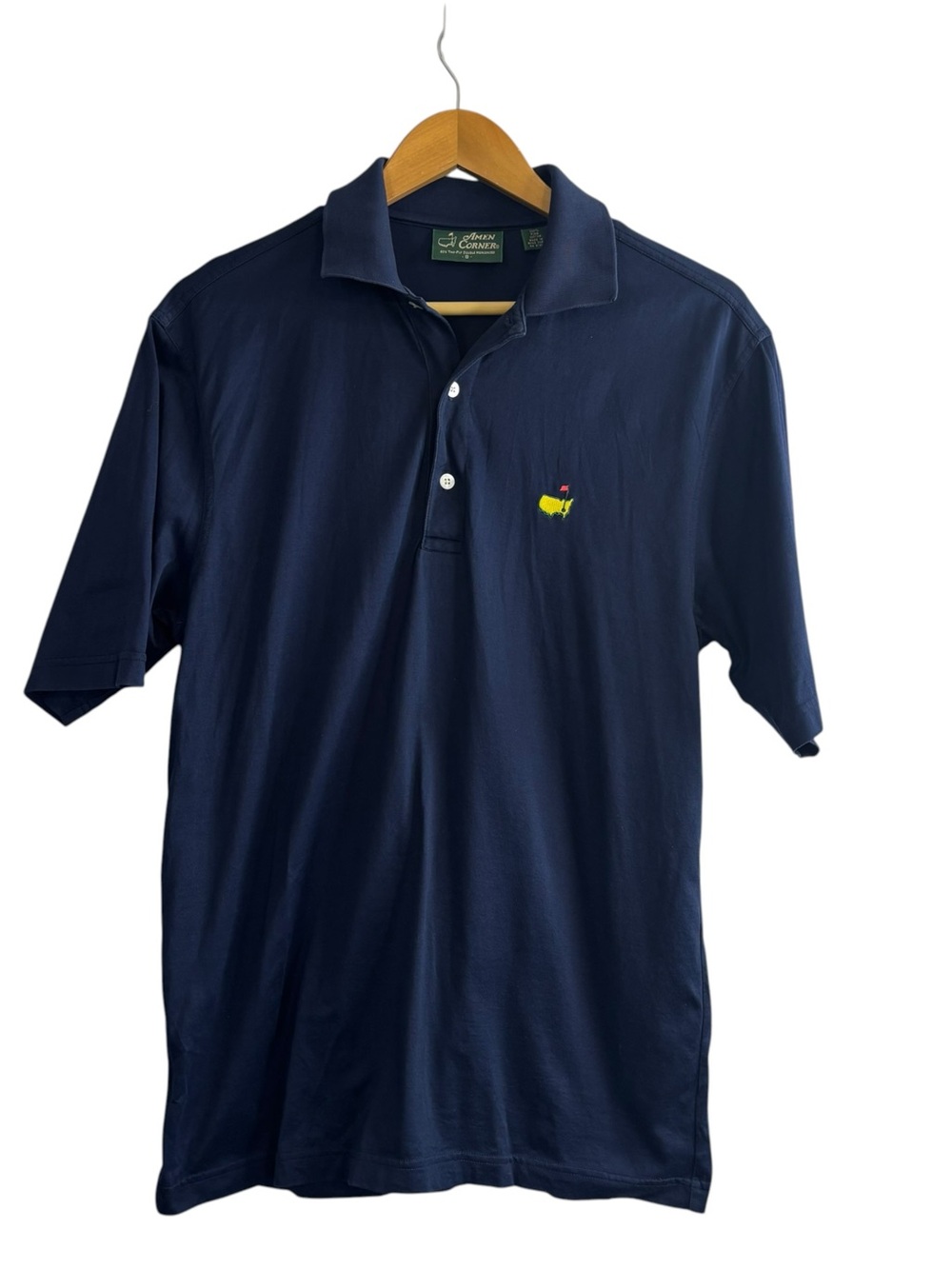 Amen Corner Masters Augusta Logo Polo 100% Fine Cotton Shirt Men’s Size S